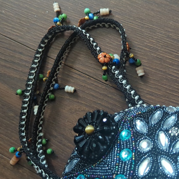 Handmade Beaded & Rhinestone Handbag - Picture 9 of 12